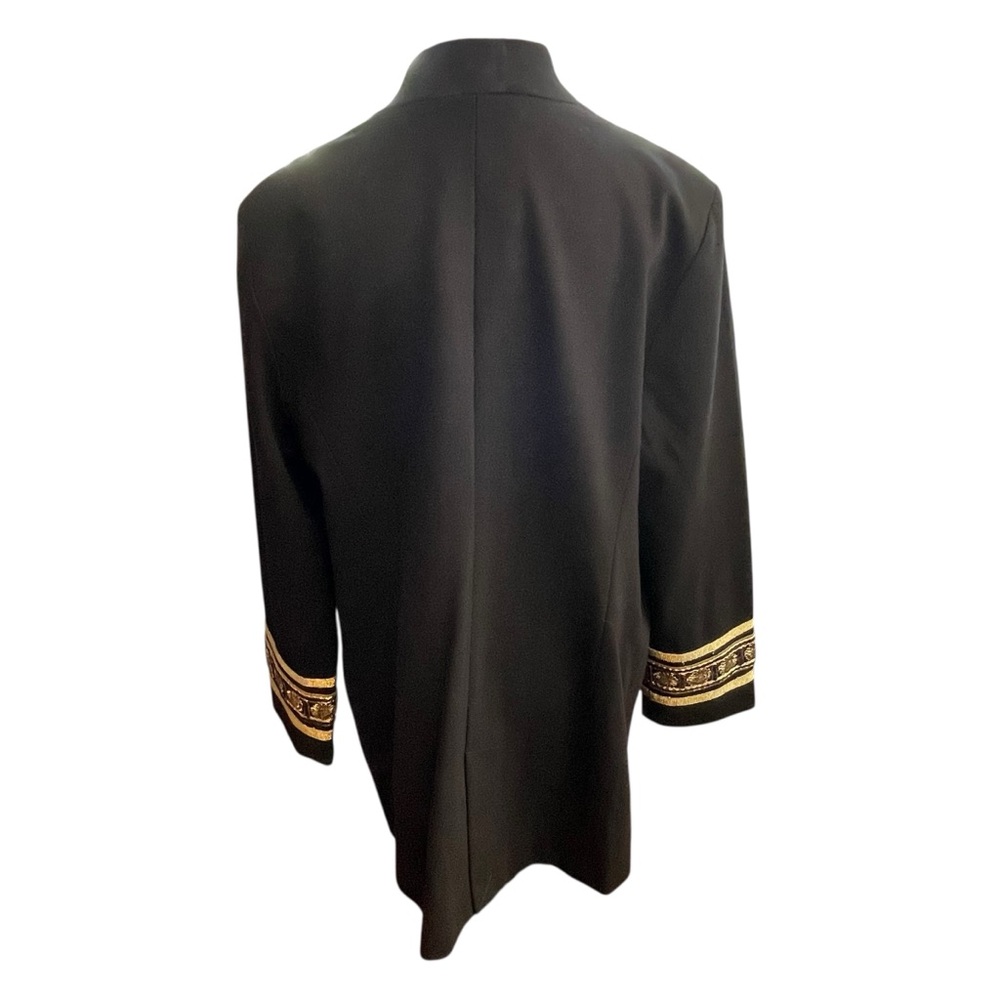 Chico's Black Blazer with Gold Embellishments - Picture 4 of 11